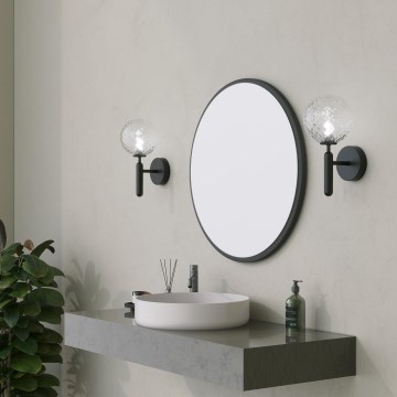 Wall mirror YUVARLAK d. 60 cm black