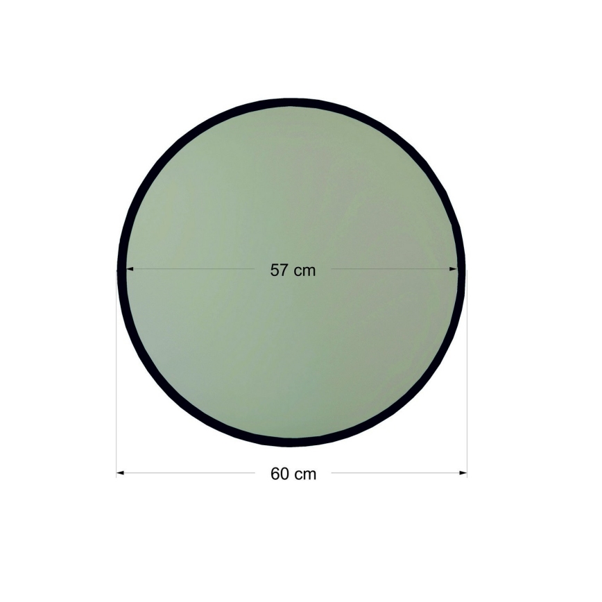 Wall mirror YUVARLAK d. 60 cm black