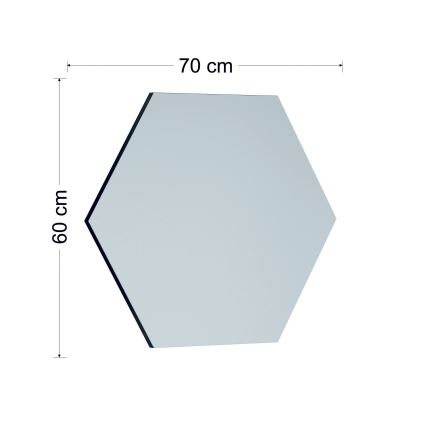 Wall mirror ZEO 60x70 cm black