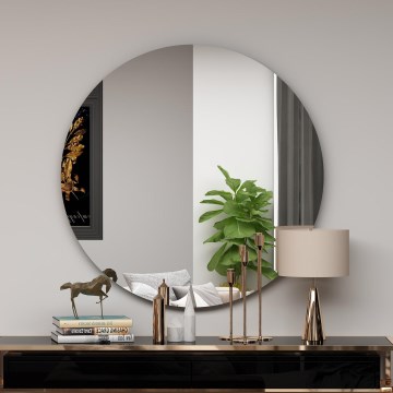 Wall mirror ZEOS d. 70 cm black