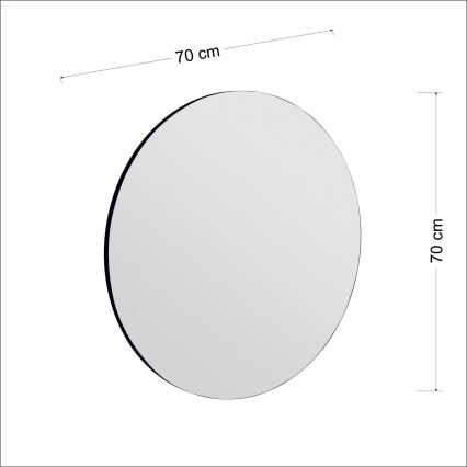 Wall mirror ZEOS d. 70 cm black