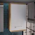 Wall-mounted bathroom cabinet VENOM white/artisan oak