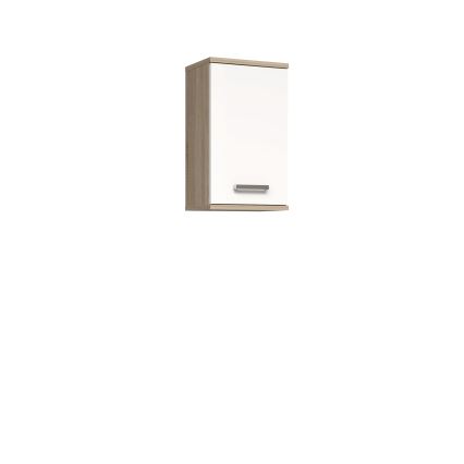 Wall-mounted bathroom cabinet VENOM white/Sonoma Oak