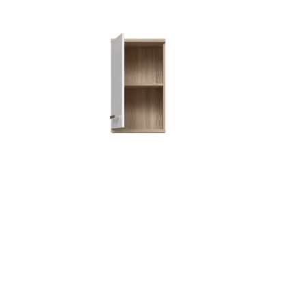 Wall-mounted bathroom cabinet VENOM white/Sonoma Oak