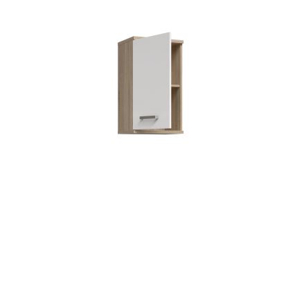Wall-mounted bathroom cabinet VENOM white/Sonoma Oak