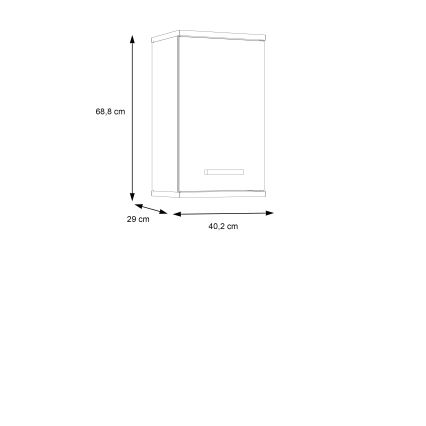 Wall-mounted bathroom cabinet VENOM white/Sonoma Oak