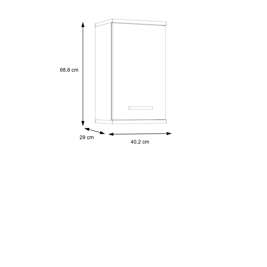 Wall-mounted bathroom cabinet VENOM white/Sonoma Oak