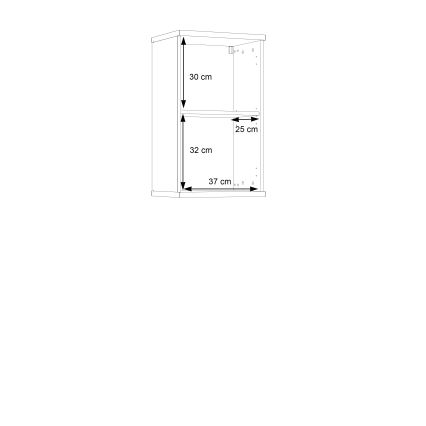 Wall-mounted bathroom cabinet VENOM white/Sonoma Oak