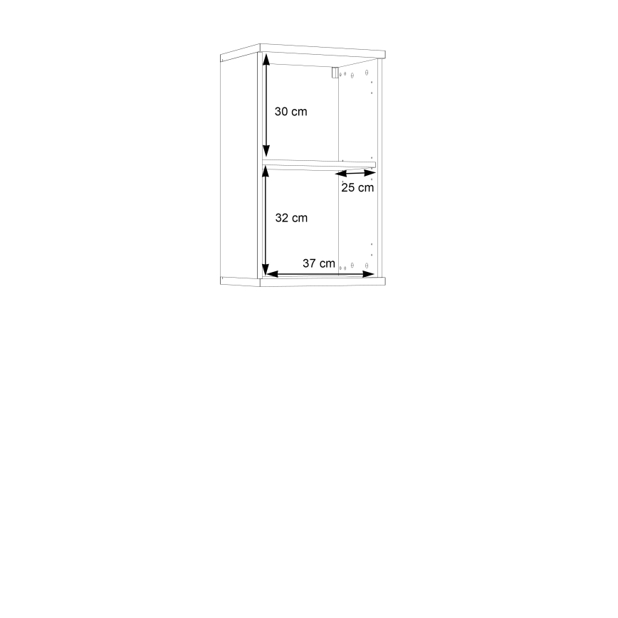 Wall-mounted bathroom cabinet VENOM white/Sonoma Oak