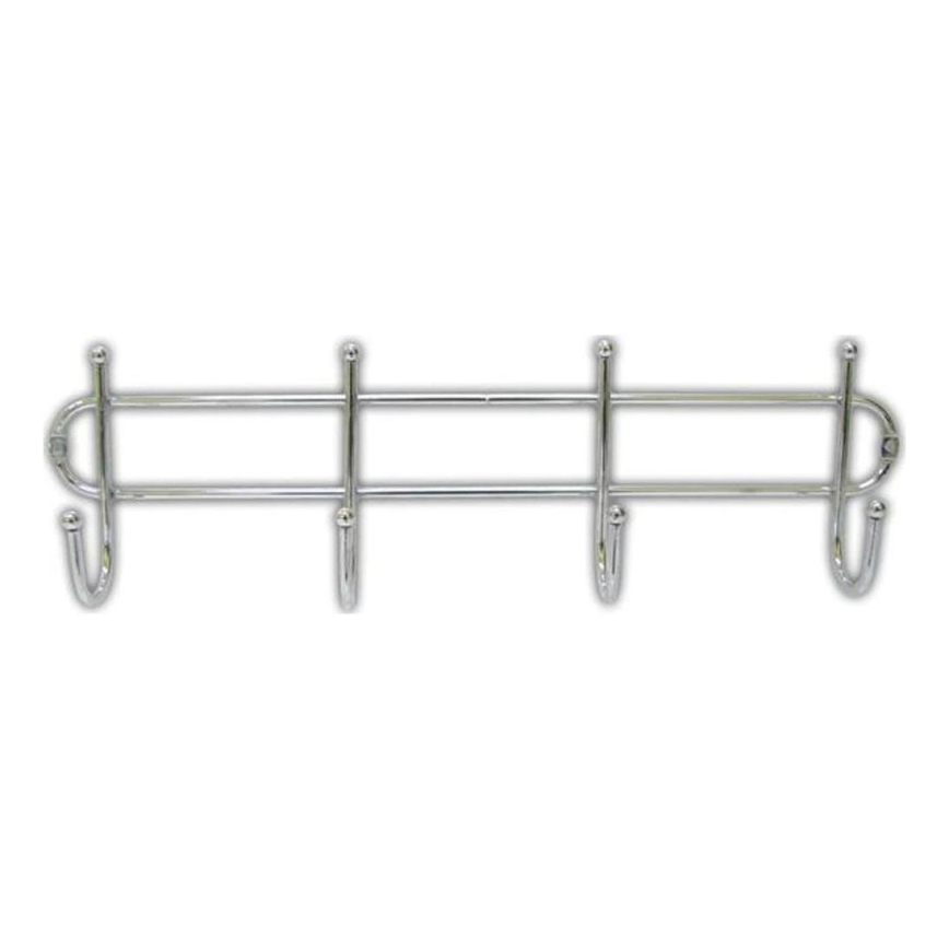 Wall-mounted coat rack, 10.5 x 37 cm, polished chrome