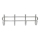 Wall-mounted coat rack, 10.5 x 37 cm, polished chrome