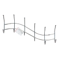 Wall-mounted coat rack 13.5 x 44.5 cm, polished chrome, wave design