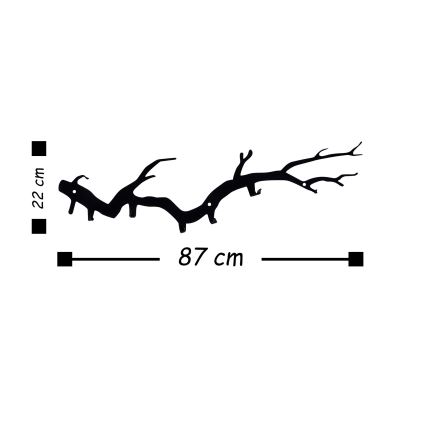 Wall-mounted coat rack 87x22 cm branch