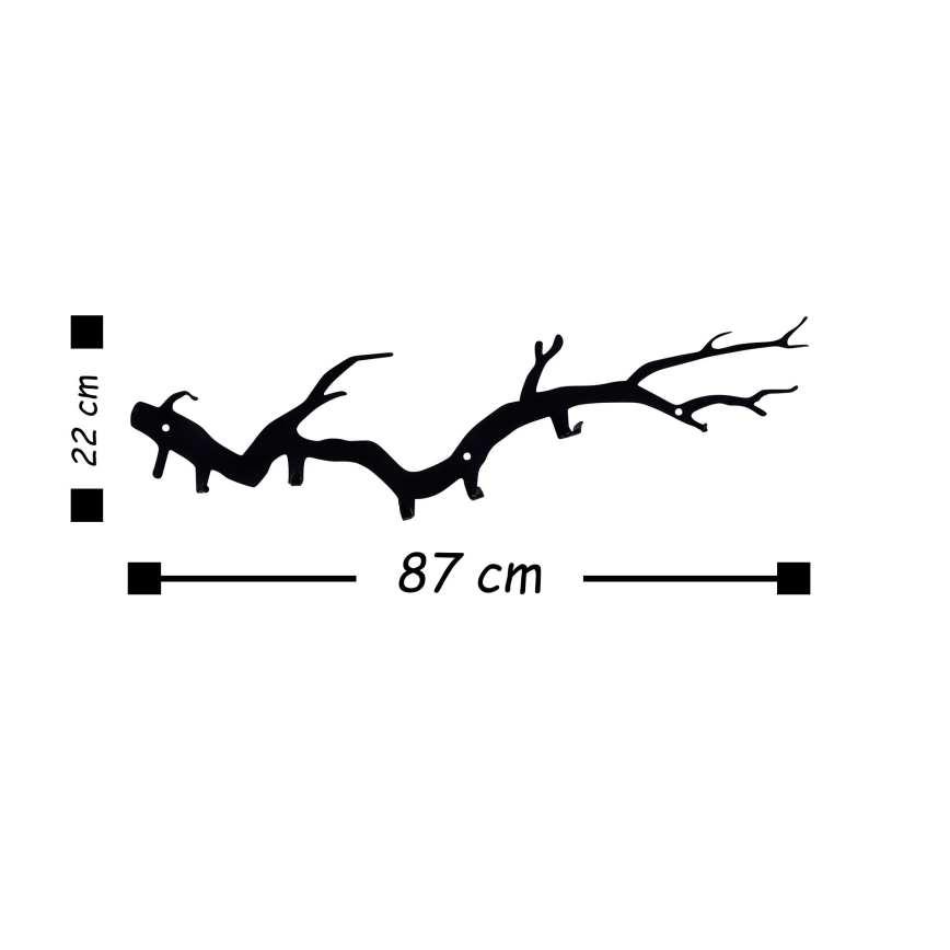 Wall-mounted coat rack 87x22 cm branch