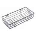 Wall-mounted shower shelf 12 × 25 cm, polished chrome finish