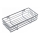 Wall-mounted shower shelf 12 × 25 cm, polished chrome finish
