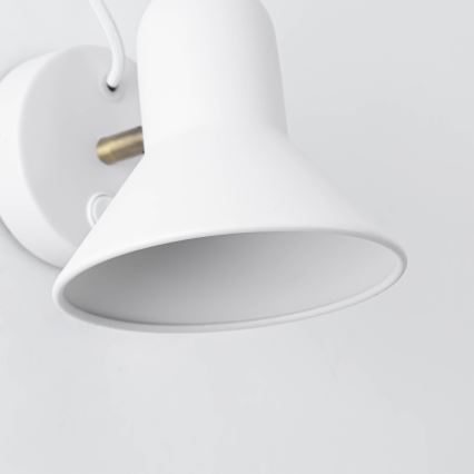 Wall-mounted spotlight ASTAMA 1xE27/40W/230V white/brass