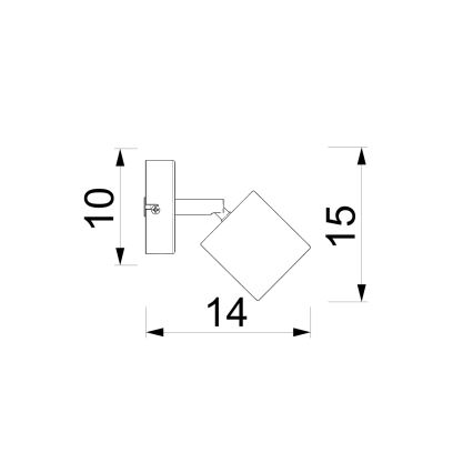 Wall-mounted spotlight DEMIA 1xGU10/8W/230V beige
