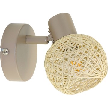 Wall-mounted spotlight DEX 1xE14/10W/230V beige/cream