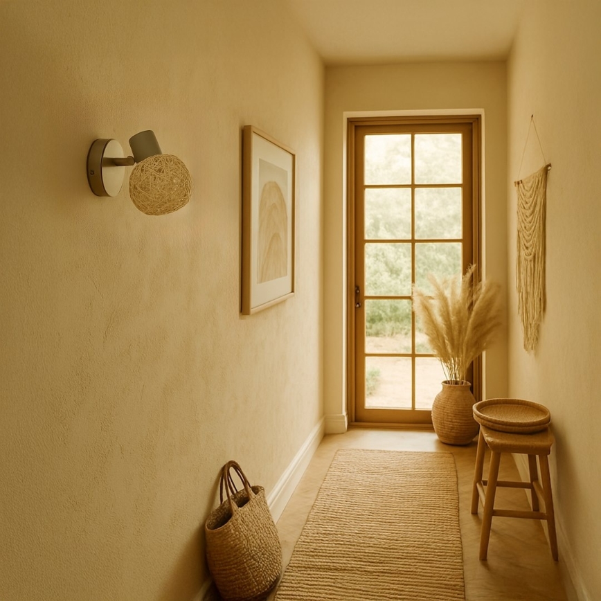 Wall-mounted spotlight DEX 1xE14/10W/230V beige/cream