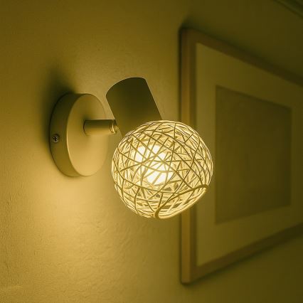 Wall-mounted spotlight DEX 1xE14/10W/230V beige/cream