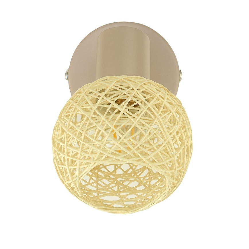 Wall-mounted spotlight DEX 1xE14/10W/230V beige/cream