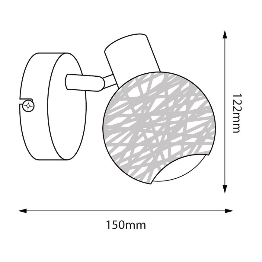 Wall-mounted spotlight DEX 1xE14/10W/230V beige/cream