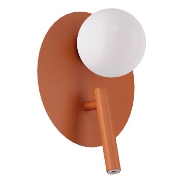 Wall-mounted spotlight HOTEL MOOD 1xG9/12W/230V + 1xG9/3W brick red