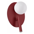 Wall-mounted spotlight HOTEL MOOD 1xG9/12W/230V + 1xG9/3W burgundy
