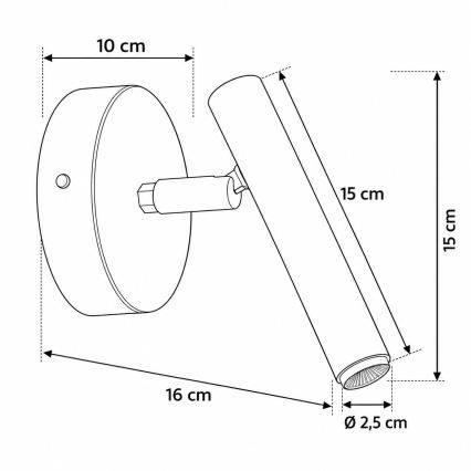 Wall-mounted spotlight STALACTITE 1xG9/3W/230V mint