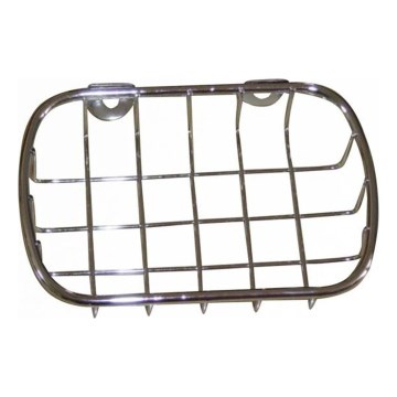 Wall-mounted wire soap dish 9x14 cm shiny chrome