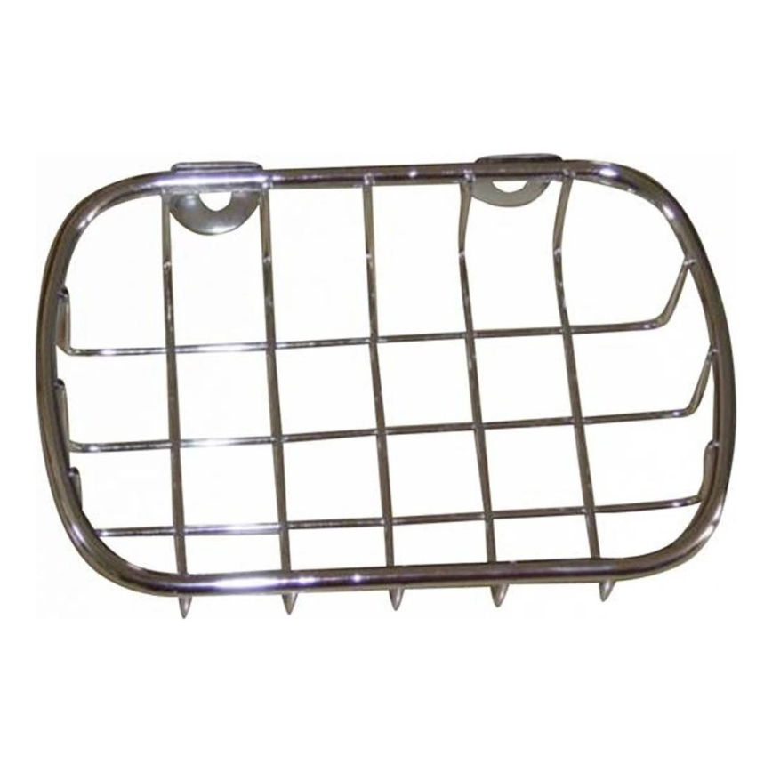 Wall-mounted wire soap dish 9x14 cm shiny chrome
