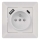 Wall outlet with USB-A and USB-C ports
