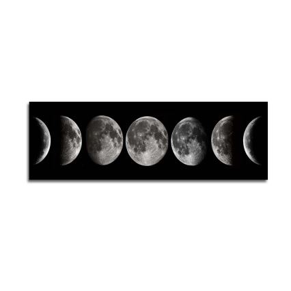 Wall painting on canvas 50x120 cm moon phases