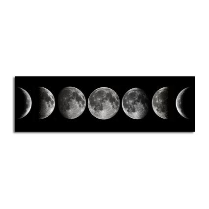 Wall painting on canvas 50x120 cm moon phases