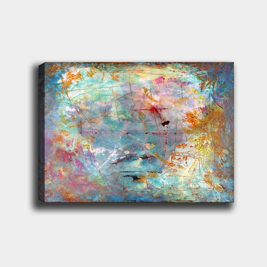 Wall painting on canvas 70x100 cm multicolored