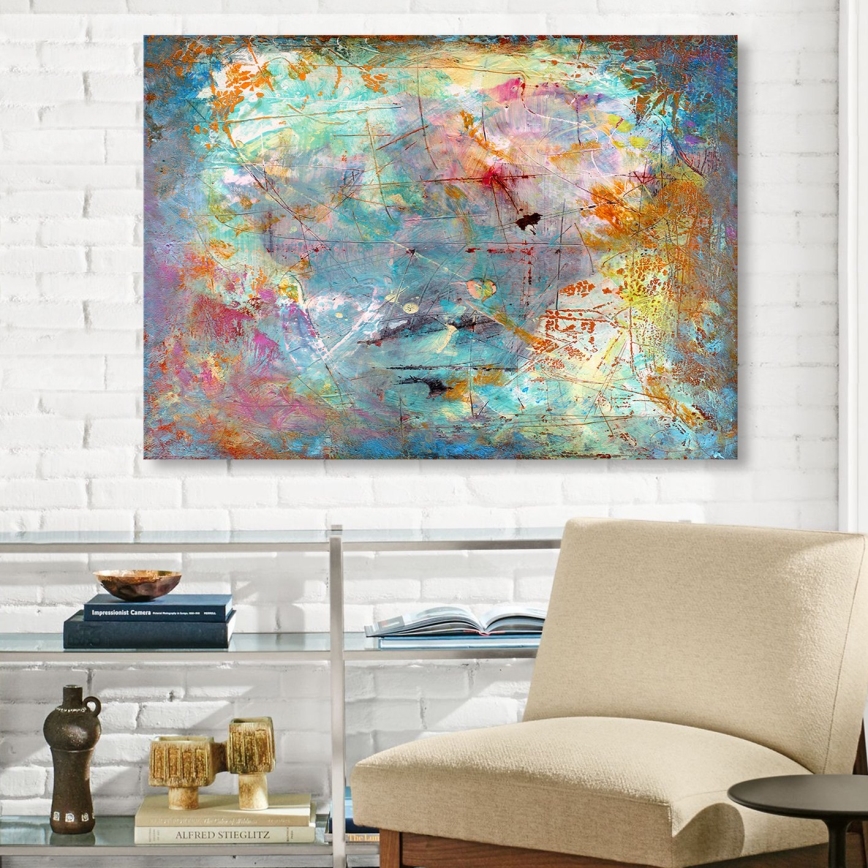 Wall painting on canvas 70x100 cm multicolored
