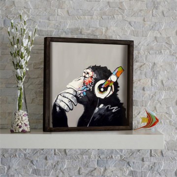 Wall picture 33x33 cm black/multicolored