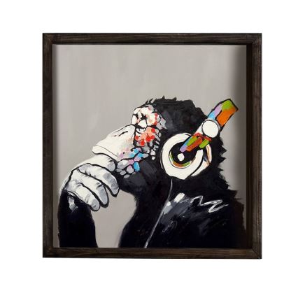 Wall picture 33x33 cm black/multicolored