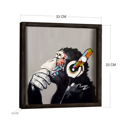 Wall picture 33x33 cm black/multicolored