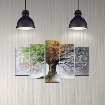 Wall picture 5 pcs 110x60 cm tree