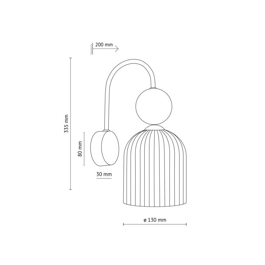Wall sconce SOPHIA 1xE14/10W/230V black/green/smoky beige