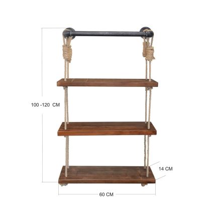 Wall shelf 120x60 cm spruce