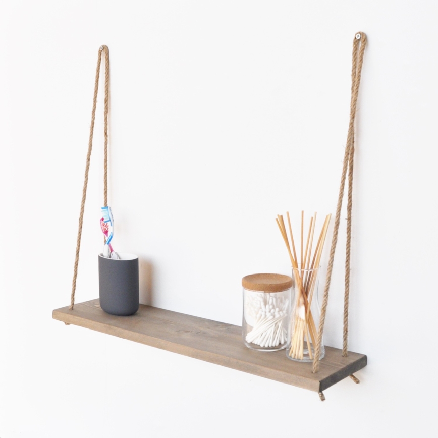 Wall shelf 13x60 cm spruce