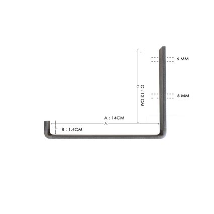 Wall shelf 16x40 cm spruce
