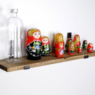 Wall shelf 16x60 cm spruce