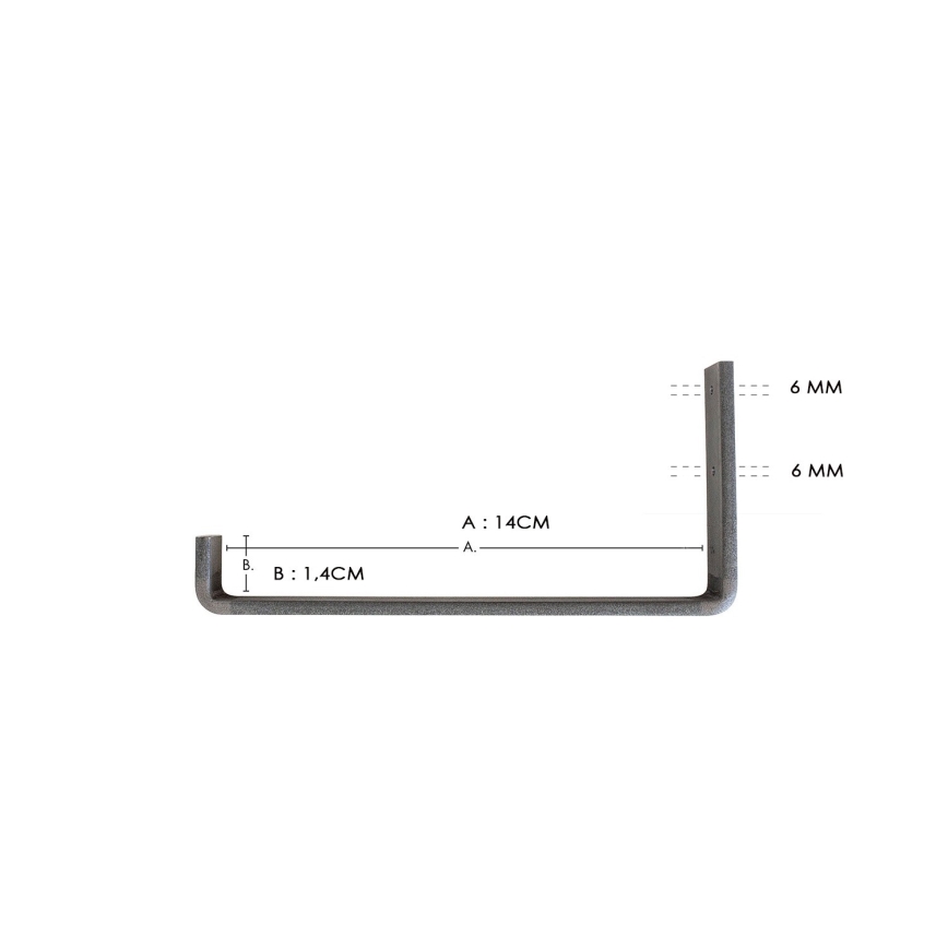 Wall shelf 16x60 cm spruce