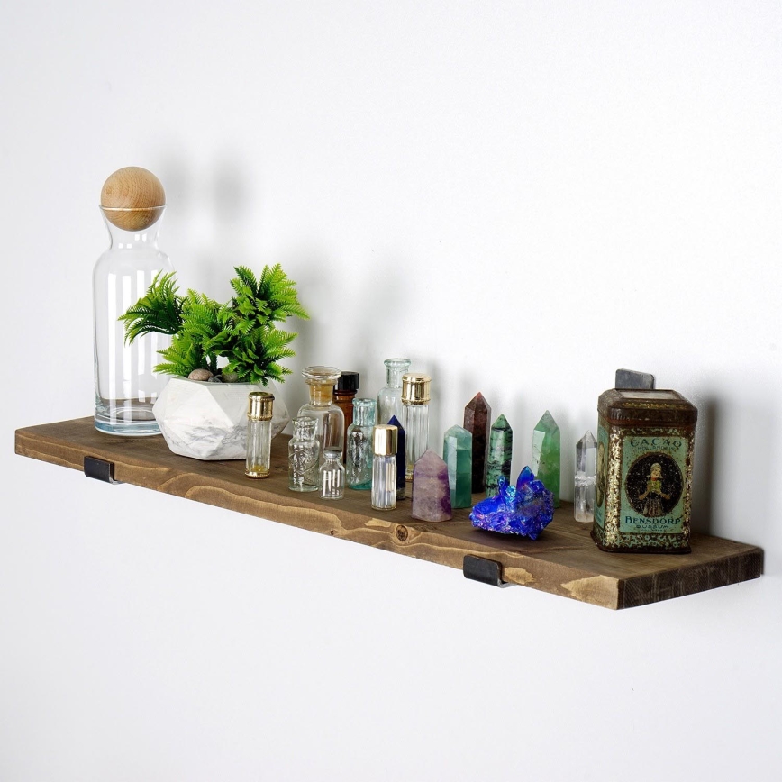 Wall shelf 16x60 cm spruce