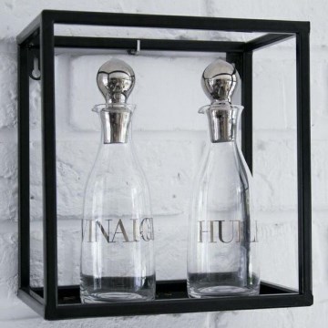 Wall shelf 20x20 cm black