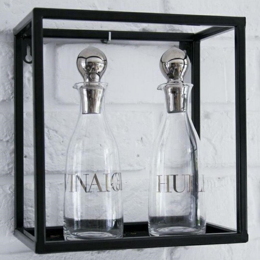 Wall shelf 20x20 cm black